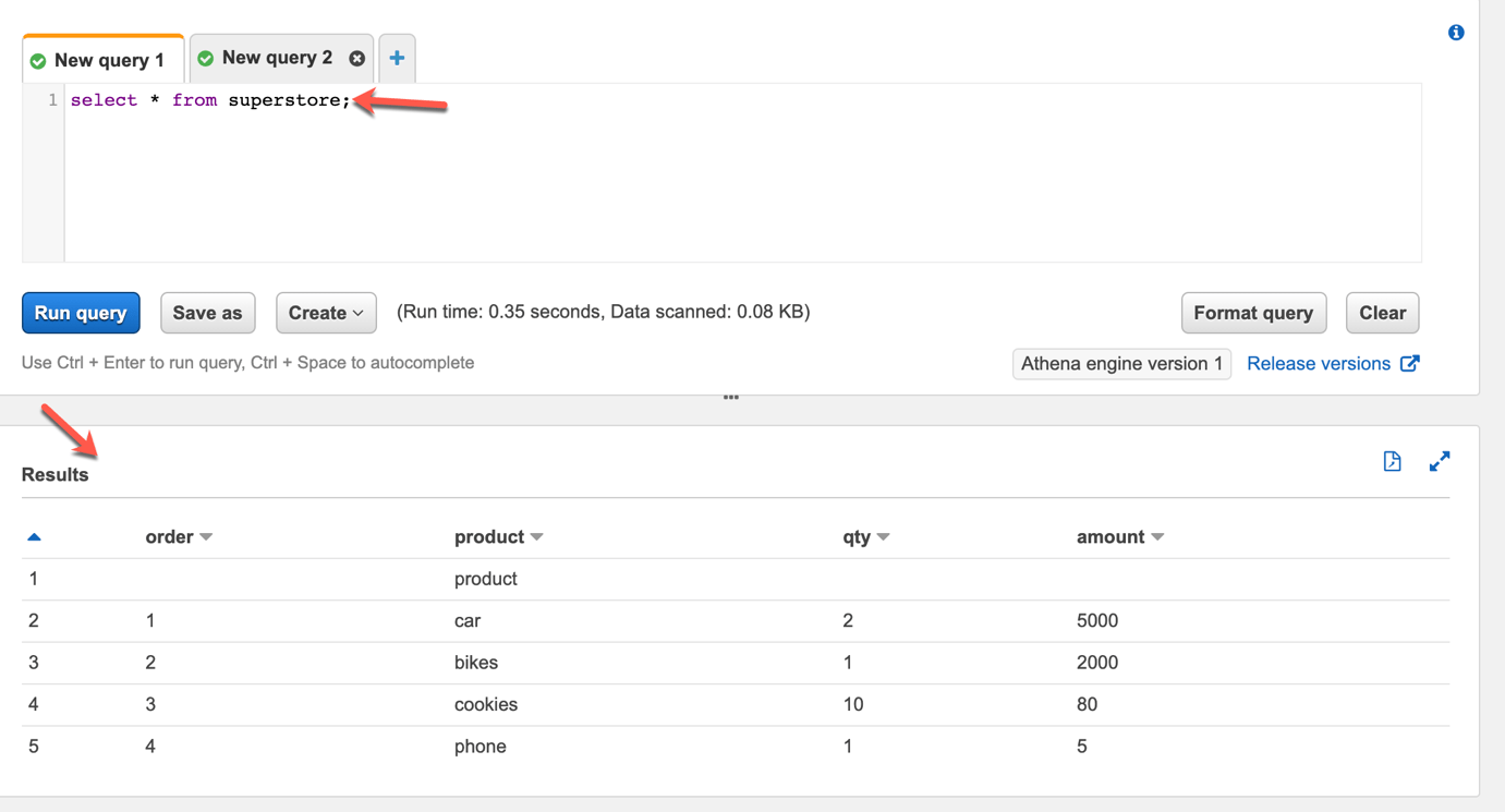 Using SQL Server to query data from Amazon Athena
