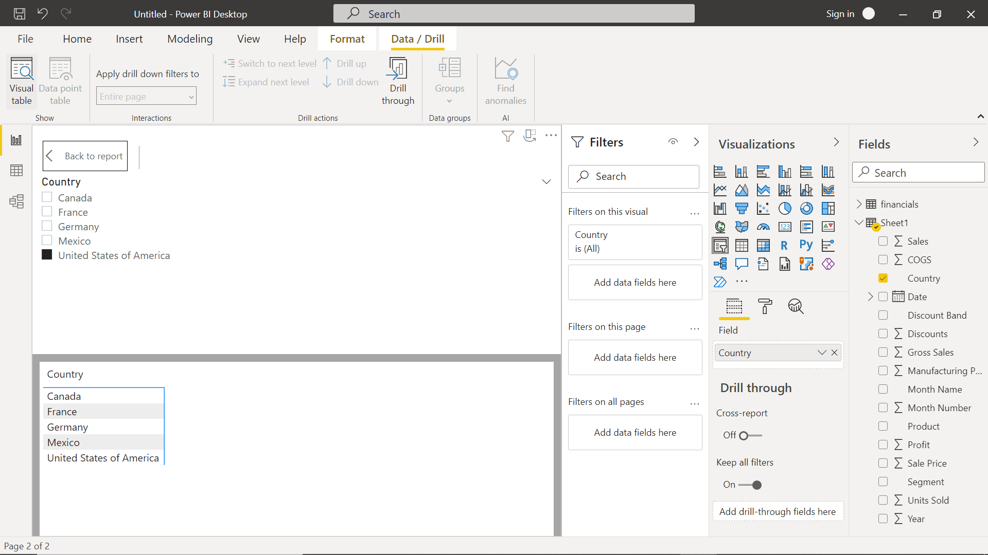 How To Add A Filter Table In Power Bi Report Level