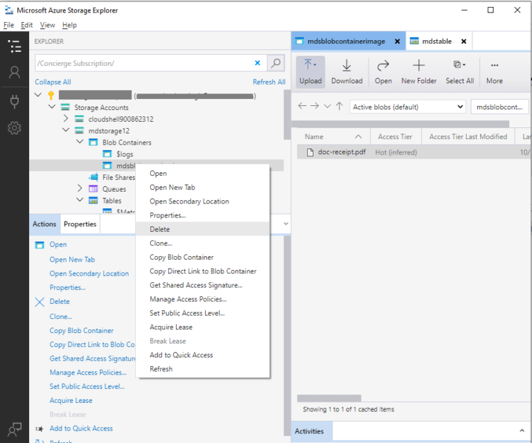 Manage Azure Blob Storage using Azure Storage Explorer