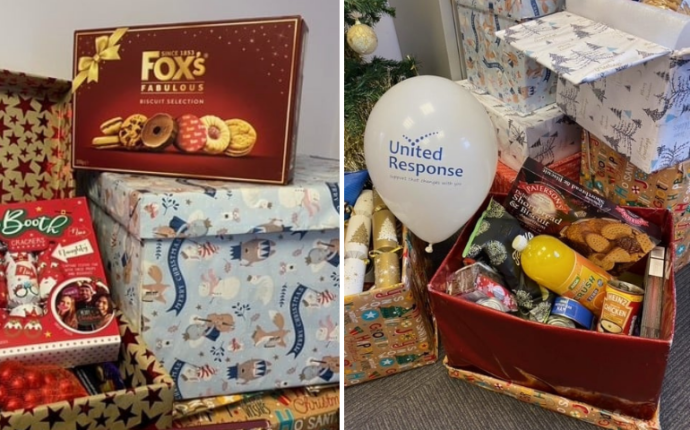 Local service donate Cornwall Christmas Boxes United Response