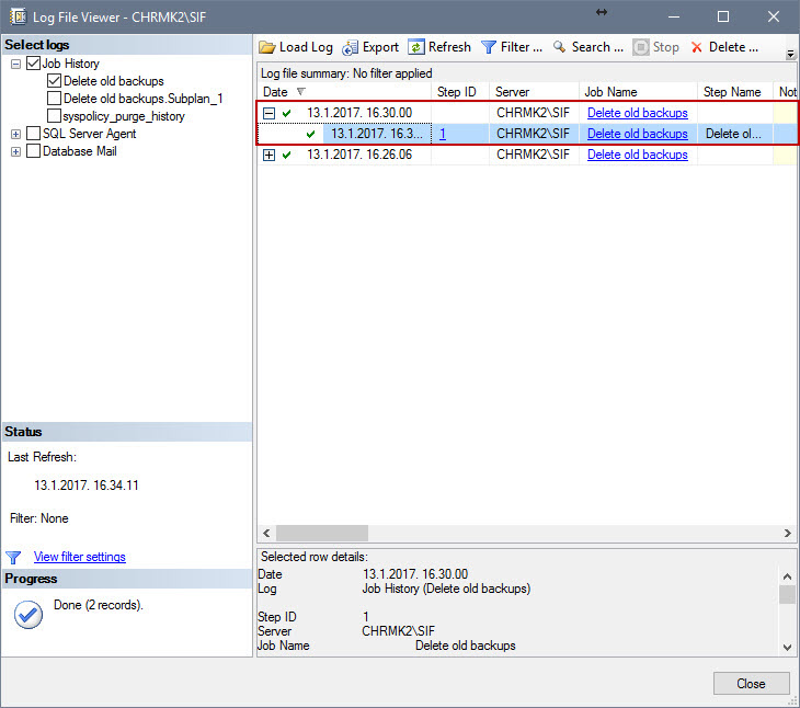 How to delete old database backup files automatically in SQL Server