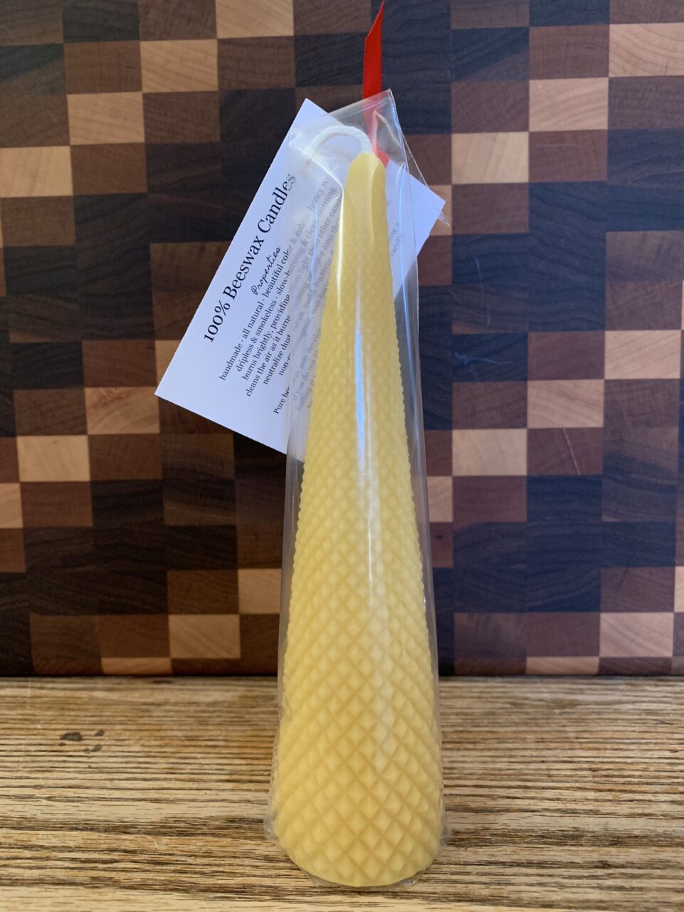 Beeswax Candle Knurled TreeShaped Cone Shop Iowa