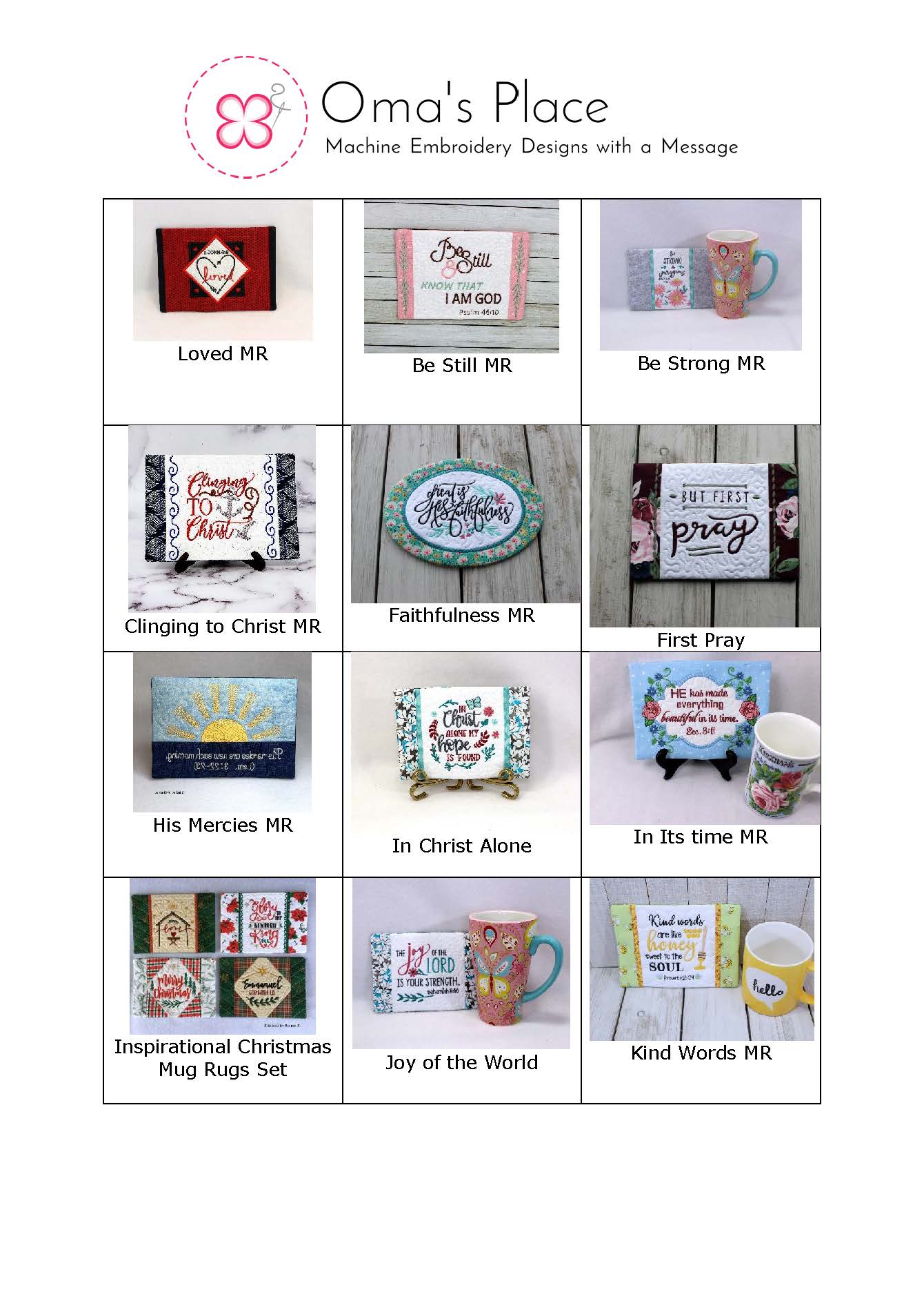 Ultimate Inspirational Mug Rugs Volume 1 · Oma’s Place Machine