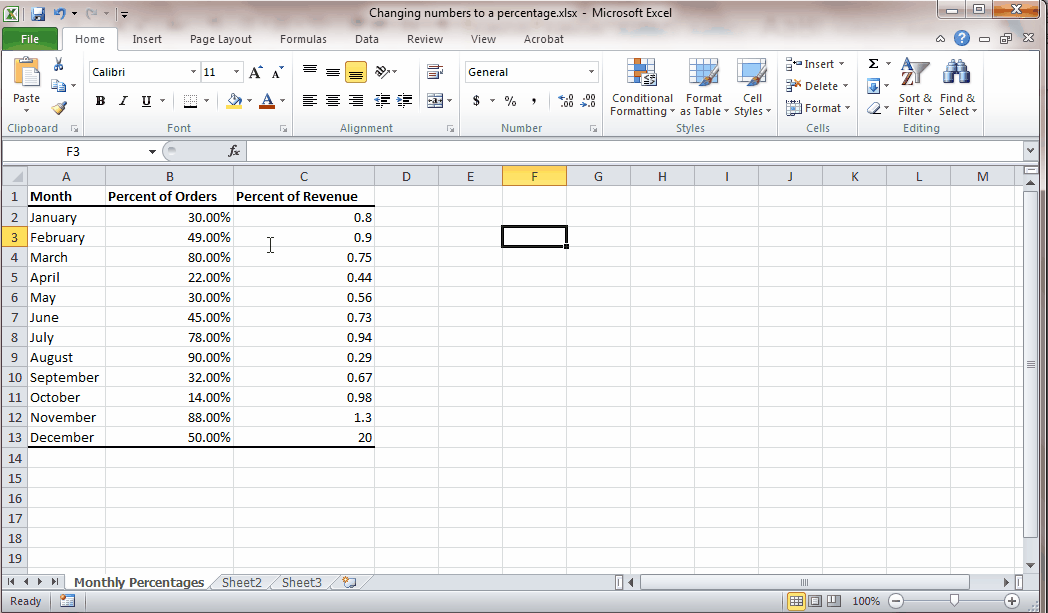 Convert numbers to percentage in excel Learn Excel Now