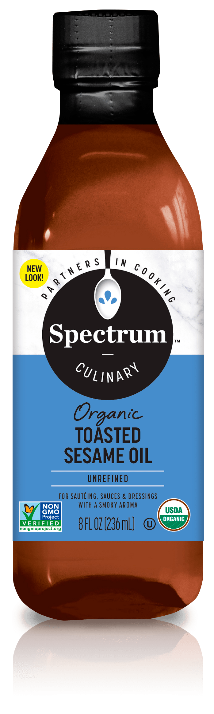 Organic Toasted Sesame Oil, Unrefined Spectrum