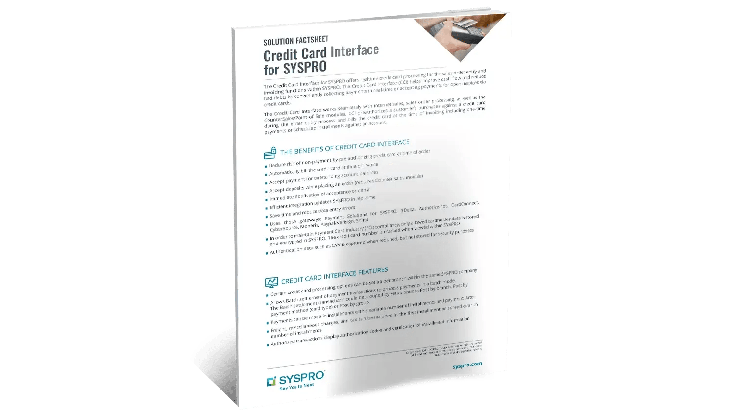 Credit Card Interface for SYSPRO SYSPRO Malaysia