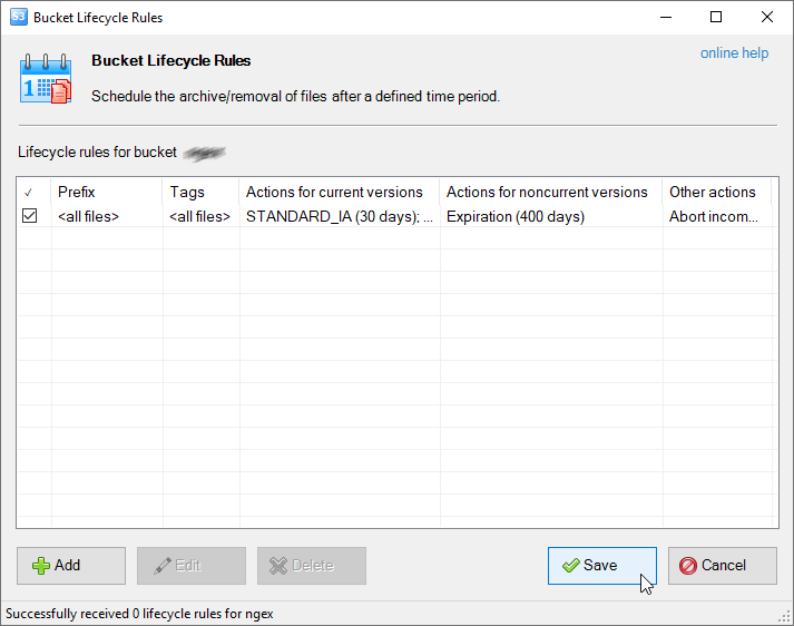 Managing Amazon S3 Bucket Lifecycle Configuration. Transition from