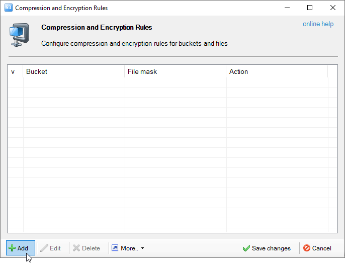 Configuring Compression and Encryption Rules. How to compress and