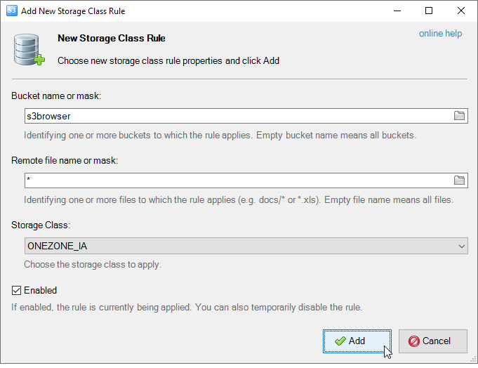 Default Storage Classes how to upload files directly to the specific