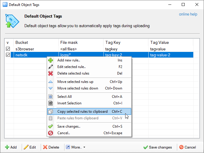 Amazon S3 Object Tagging manage and control access for Amazon S3