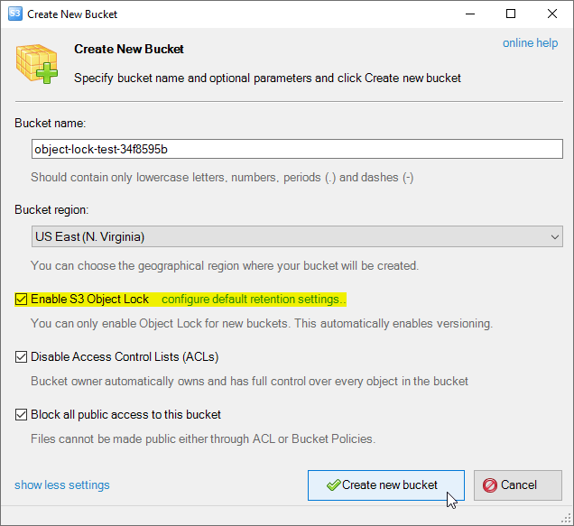 Working with Amazon S3 Object Lock how to prevent accidental or