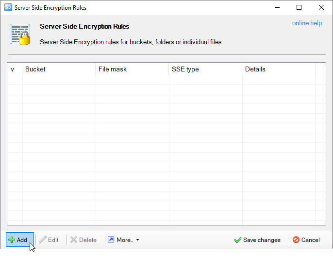 ServerSide Encryption Rules Apply predefined SSE automatically