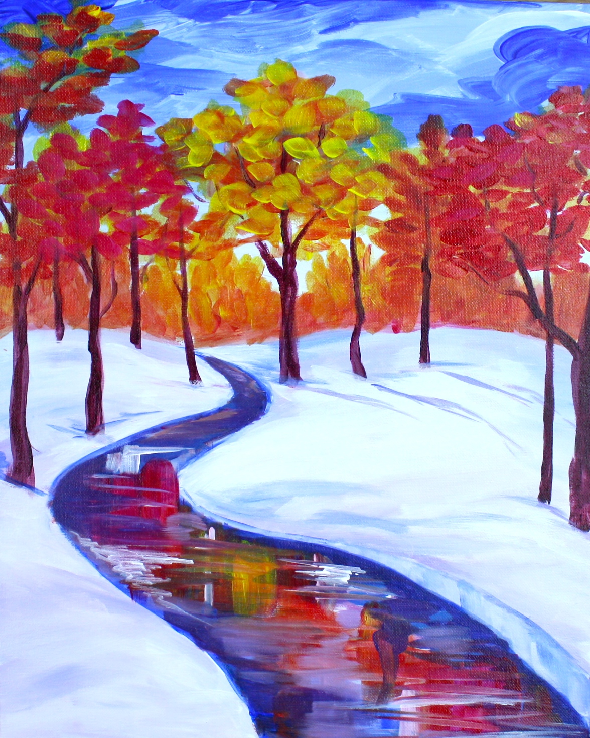 Paint Night Ideas Winter