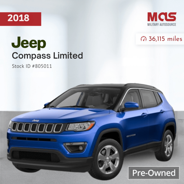 2018 Blue Jeep Compass Limited 4x4 Cars & Trucks By Dealer for sale