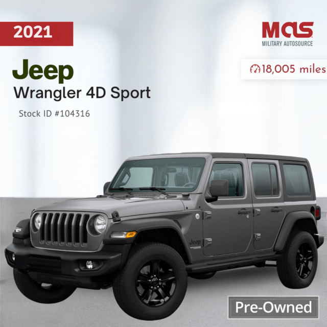 2021 Jeep Wrangler Unlimited Sport 4x4 Cars & Trucks By Dealer for