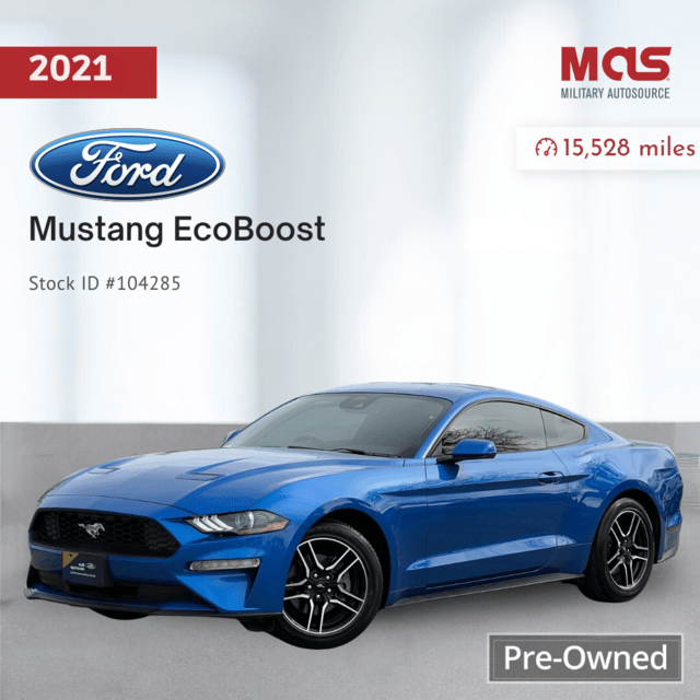 2021 Blue Ford Mustang EcoBoost Fastback Cars & Trucks By Dealer