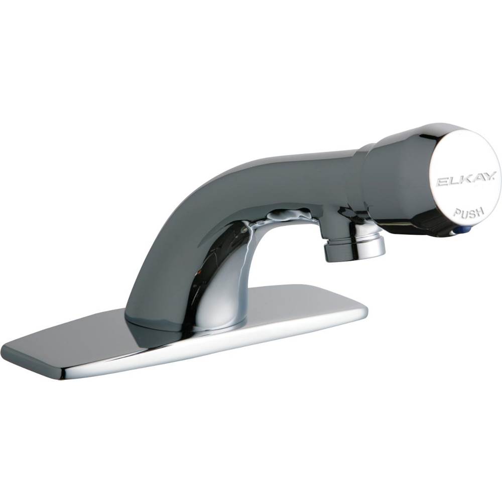 Elkay Single Hole Deck Mount Metered Lavatory Faucet With Cast Fixed