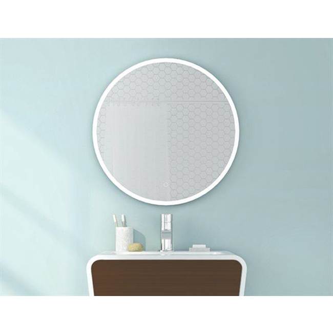 Fleurco Halo Round Mirror 24” With Defogger & Lighting TradeConnect by Studio41