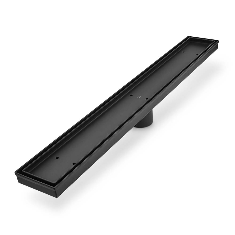 Qm drain Delmar Series. 28” Standard Length Plain Edge Linear Drain. Mist (tilein) Line
