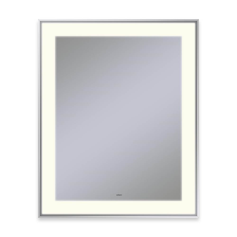 Robern Sculpt Lighted Mirror, 25” X 31” X 21/4”, Slim Museum Frame