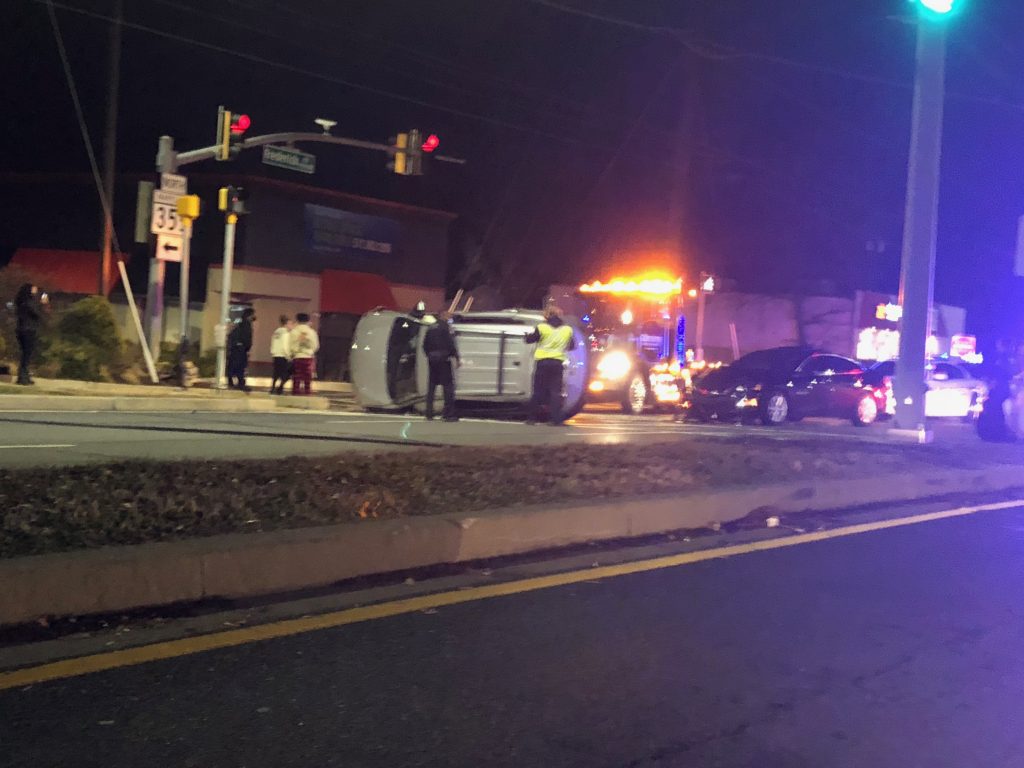 Germantown Crash Leaves SUV Overturned on its Side The MoCo Show