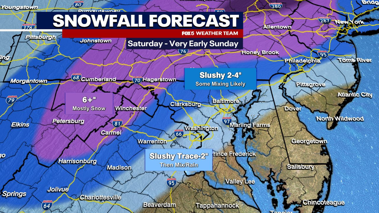 FOX 5 Releases First Snowfall Forecast For Weekend Storm The MoCo Show