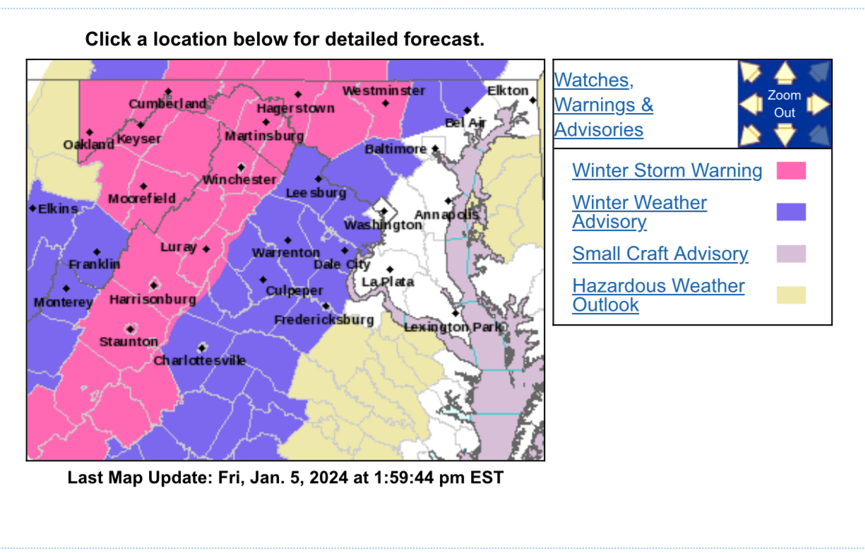 Winter Weather Advisories Expanded by National Weather Service The