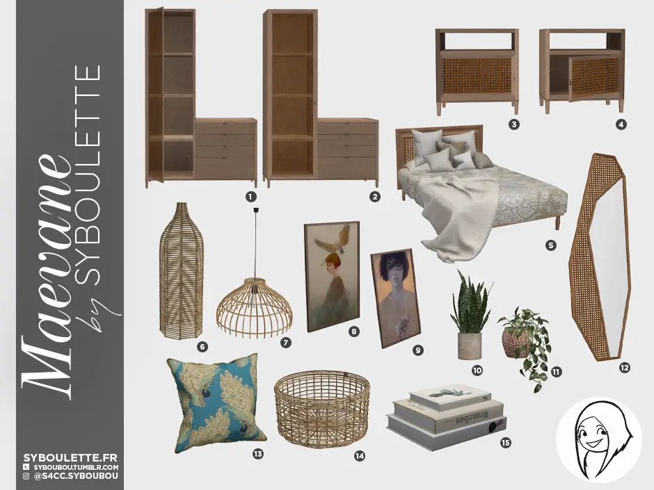 Maevane bedroom cc sims 4 Syboulette Custom Content for The Sims 4