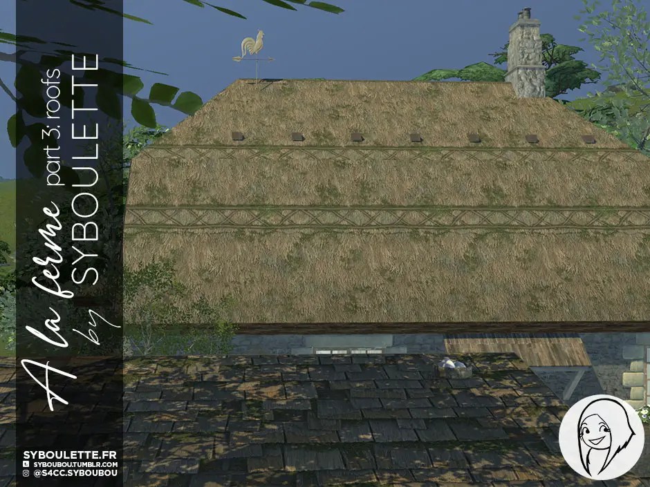 A la ferme roof cc sims 4 Syboulette Custom Content for The Sims 4