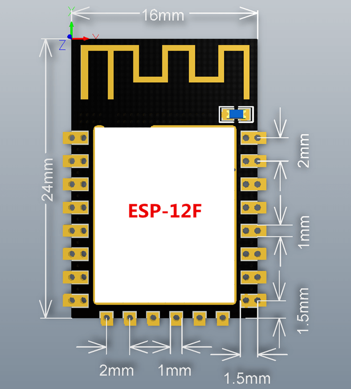 ESP-12F Wifi Module, ESP8266, 4MB - ElectroDragon