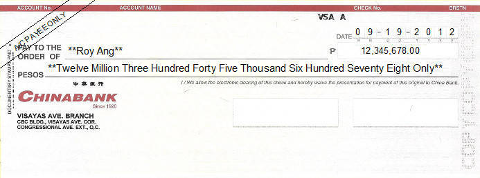 Cheque Writing Printing Software For The Philippines Banks