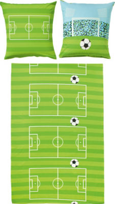 Microfaser Bettwäsche Fußball Bunt 135x200 Cm