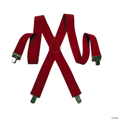 Heavy Duty Red Santa Suspenders Halloween Express