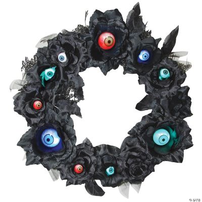 15" Lightup Eyeball Gothic Halloween Wreath Halloween Express