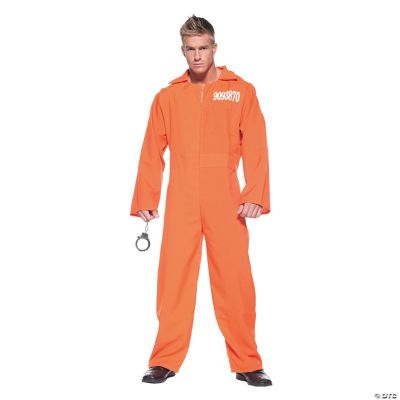 Men's Orange Prison Jumpsuit Costume Halloween Express