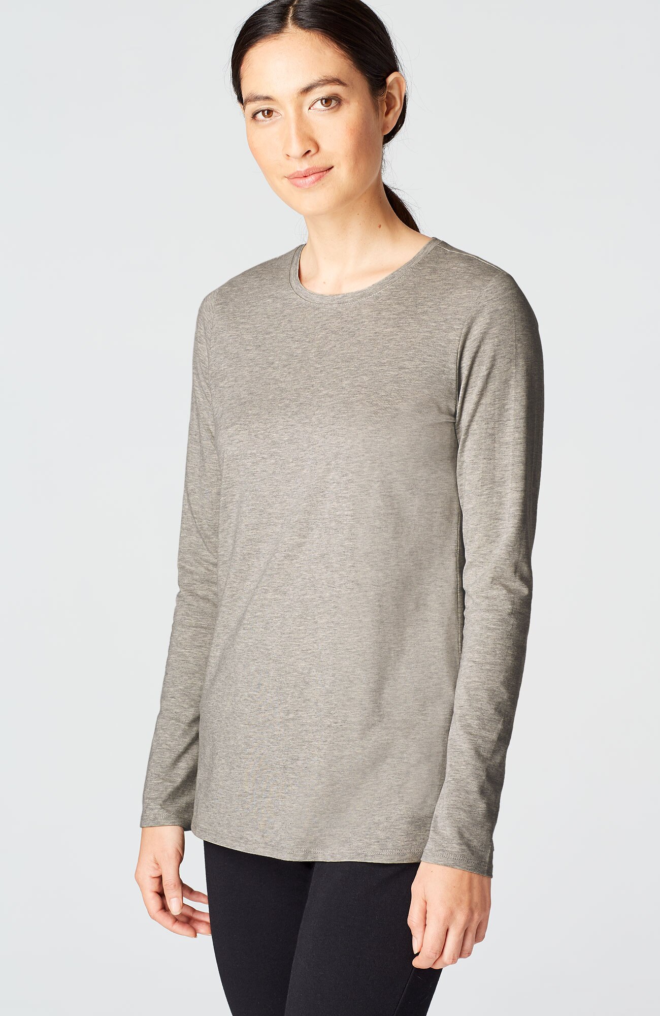 Pure Jill stretchcotton crewneck tee J.Jill