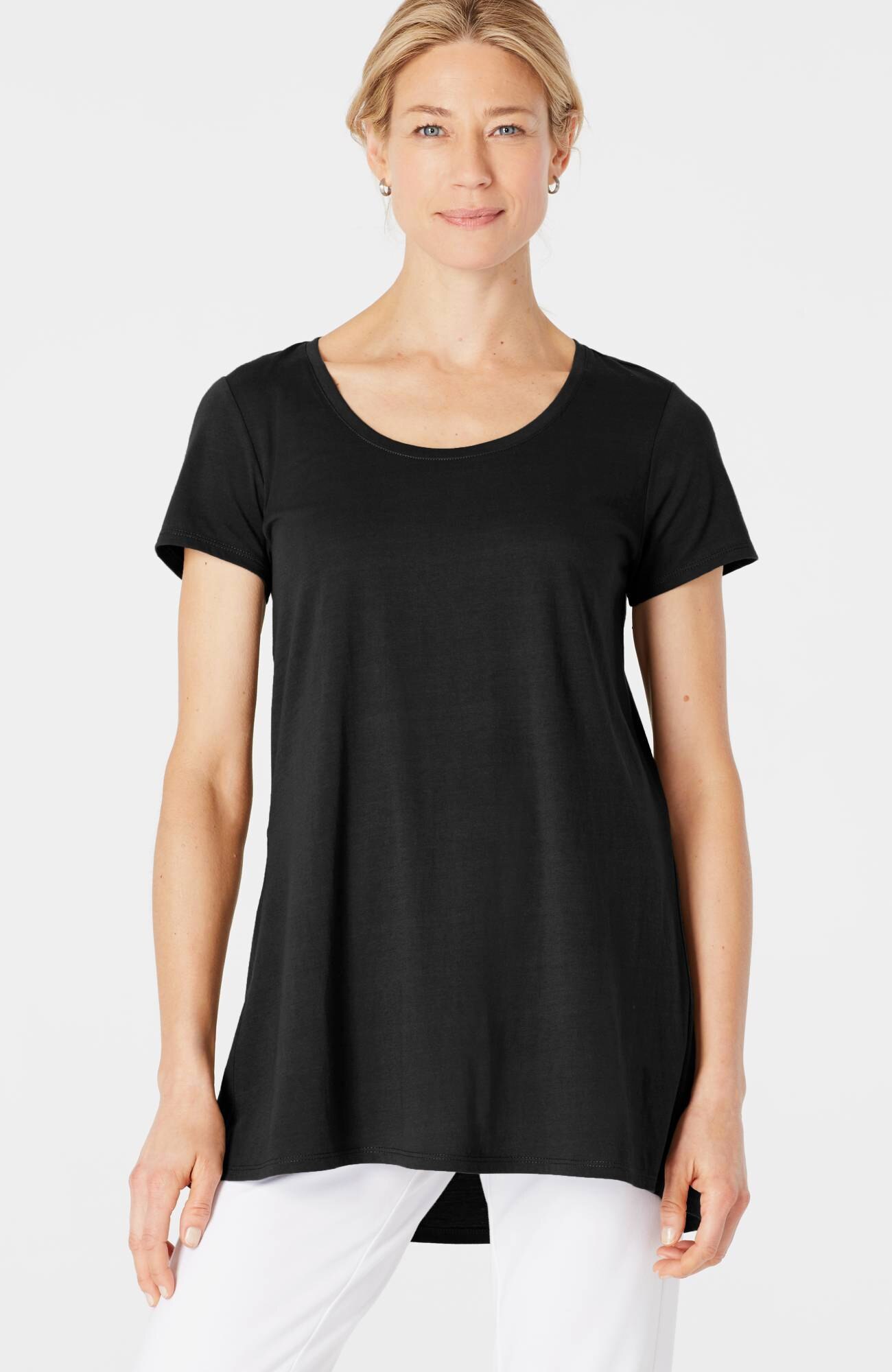 Pure Jill scoopneck elliptical tee J.Jill