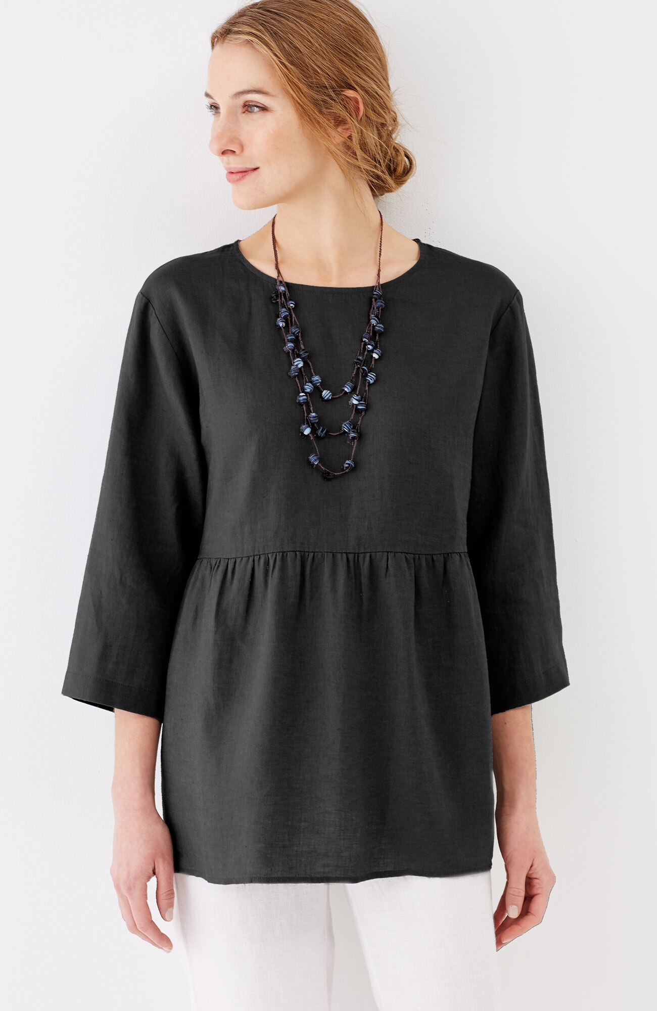 petite Pure Jill linen swing top J.Jill