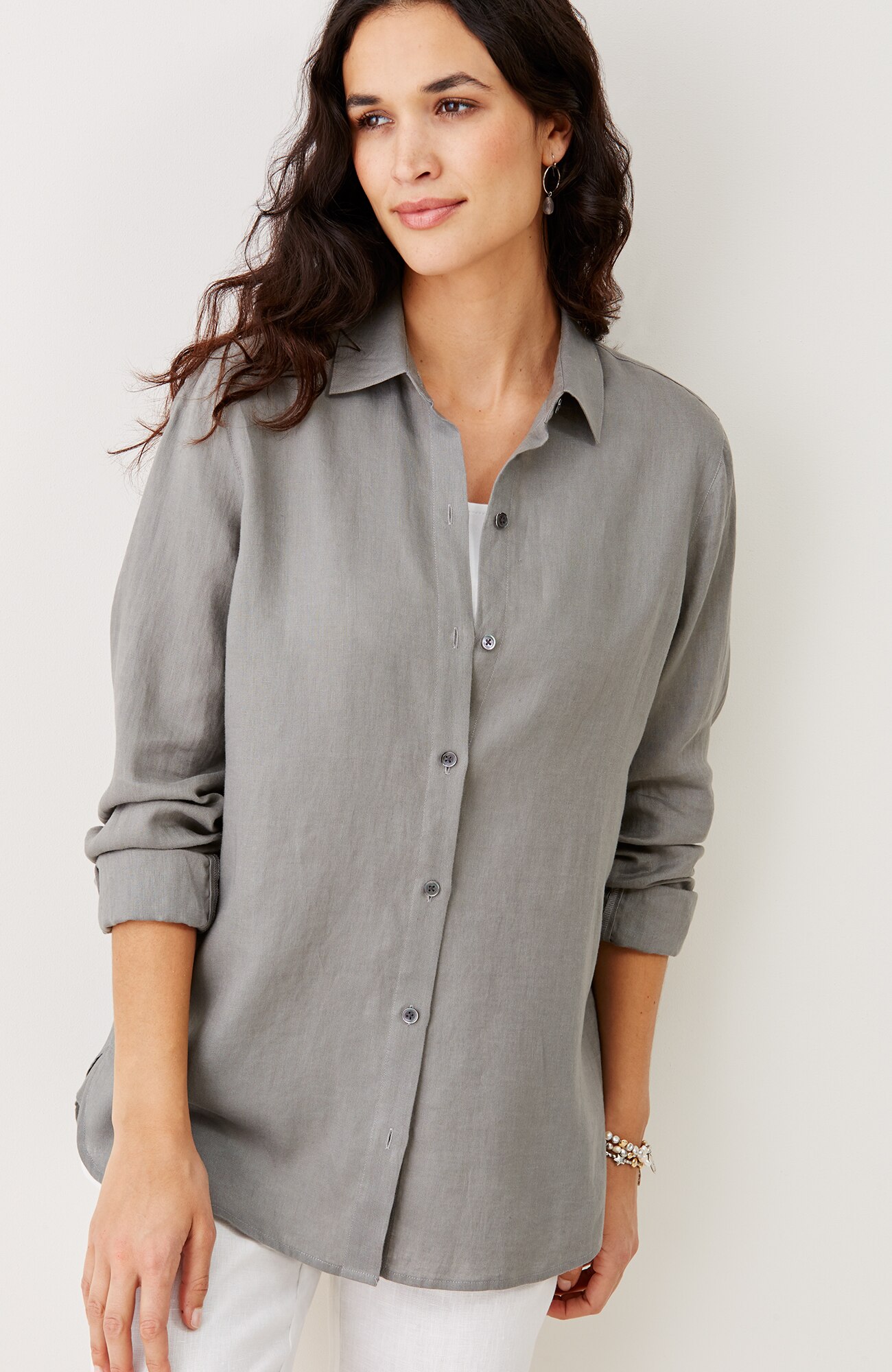 linen big shirt J.Jill