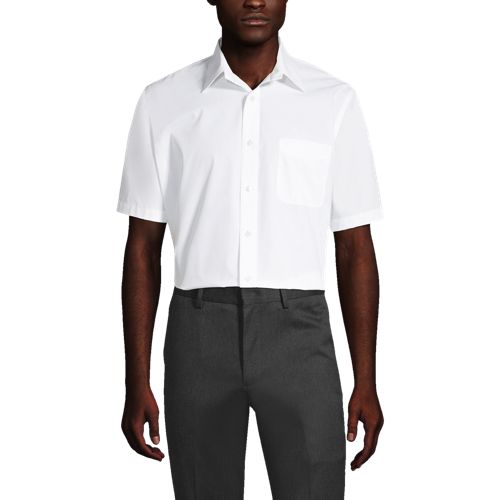 Men's Short Sleeve Broadcloth Shirt Lands' End