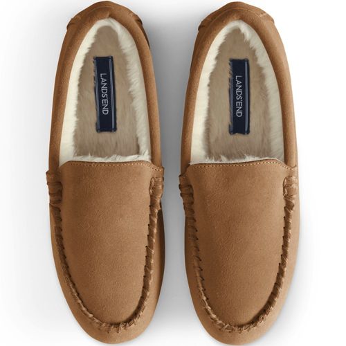 Women's Suede Moccasin Slippers Lands' End