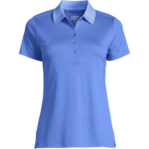 Women's Short Sleeve Supima Polo Shirt Lands' End