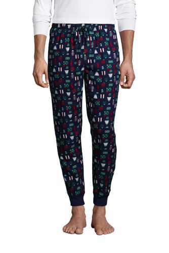 Lands End Men's Flannel Jogger Pajama Pants only 9.98
