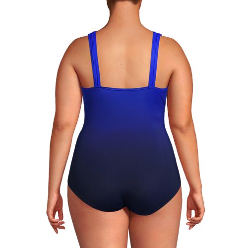 Striped One Piece Swimsuits Lands' End