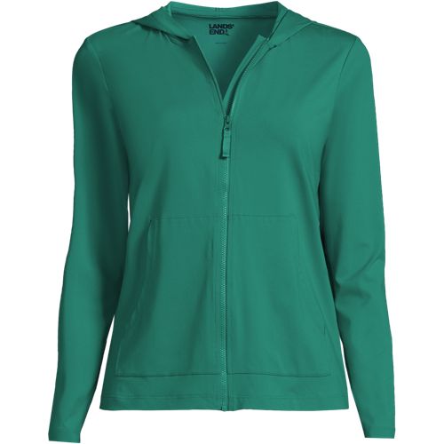 Women's Plus Hooded Full Zip Rash Vest Lands' End