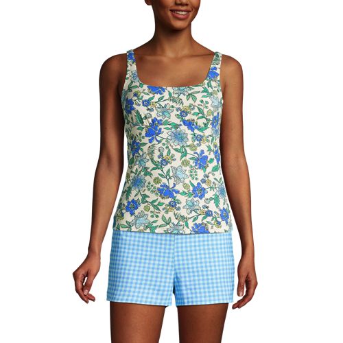 Women's Square Neck Tankini Top DD cup Lands' End