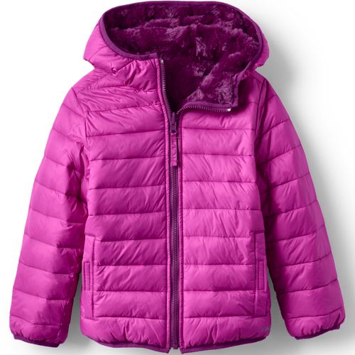 Kids' ThermoPlume Reversible Hooded Jacket Lands' End