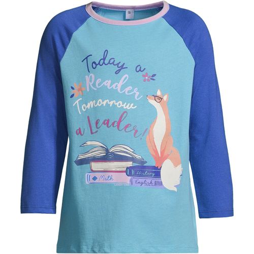 Girls' Raglan Graphic Tee Lands' End
