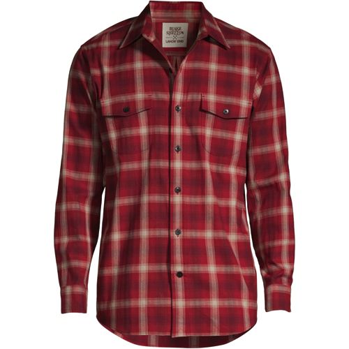 Men's Blake Shelton x Lands' End Lightweight Flannel Shirt Lands' End