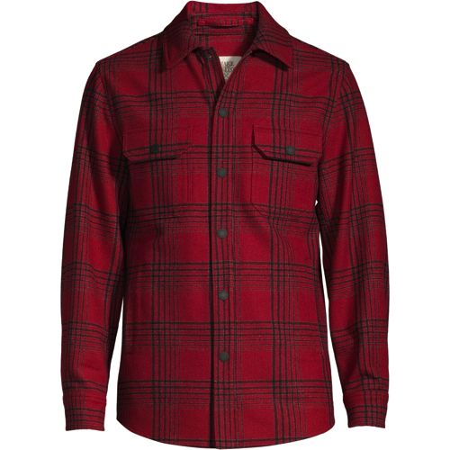 Men's Blake Shelton x Lands' End Wool Shirt Jacket Lands' End